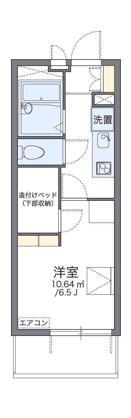 レオパレスタウンコート昭和町(1K/2階)の間取り写真