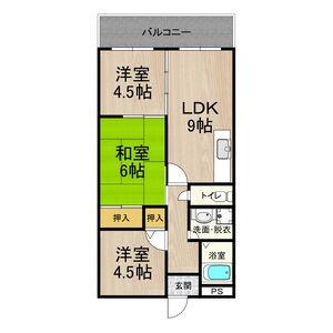 カーサフィオーレ壱番館(3LDK/5階)の間取り写真