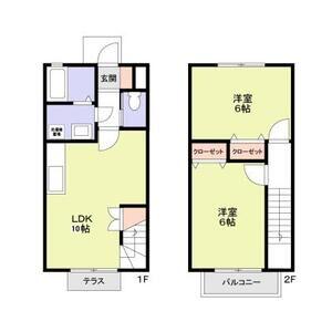 ブエナアビテートII(2LDK)の間取り写真