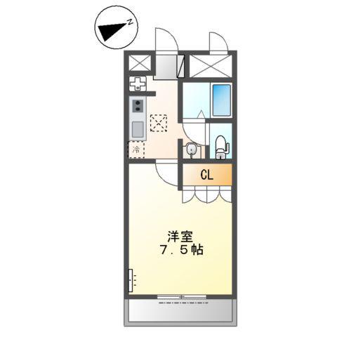 フィールド ビレッジ(1K/1階)の間取り写真