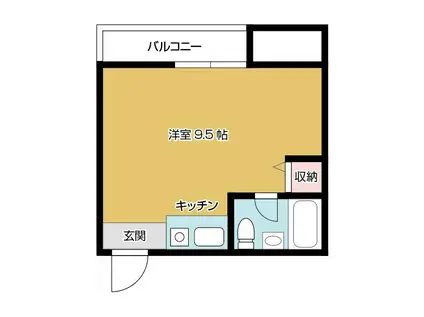 メゾンジョイ(ワンルーム/2階)の間取り写真
