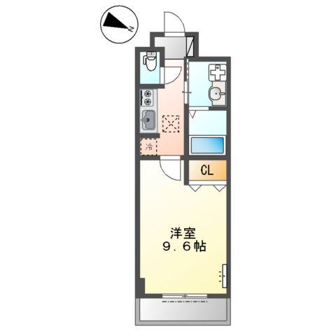 サニーコート香ヶ丘(1K/1階)の間取り写真