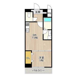 エレガンスレイヴ(1DK/3階)の間取り写真