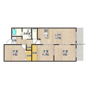 フォレスタ育和(3LDK/2階)の間取り写真