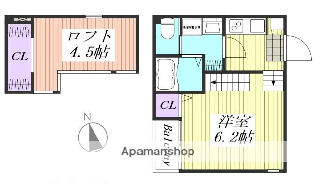 ONE TOP東今里(1K/1階)の間取り写真