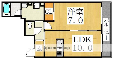 カサ・ベアータ(1LDK/3階)の間取り写真