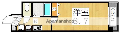 トラスト王子町(1K/3階)の間取り写真