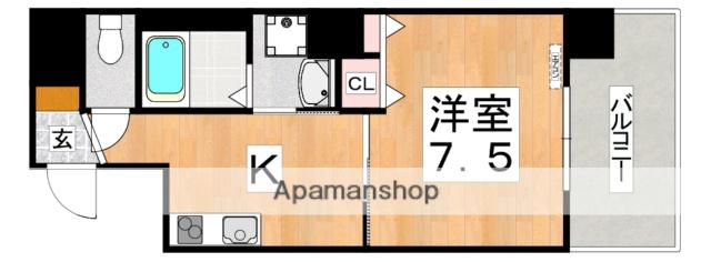 シーラビフォリア(1DK/4階)の間取り写真