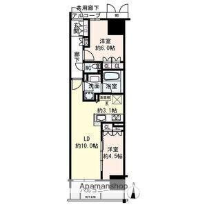プレミスト針中野(2LDK/9階)の間取り写真