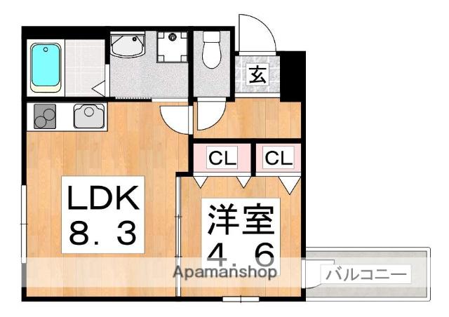 フジパレス長吉長原Ⅱ番館(1LDK/3階)の間取り写真