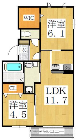 アイボヌール(2LDK/3階)の間取り写真
