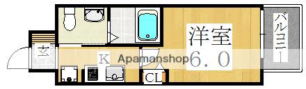 ラクラス阿倍野元町(1K/8階)の間取り写真