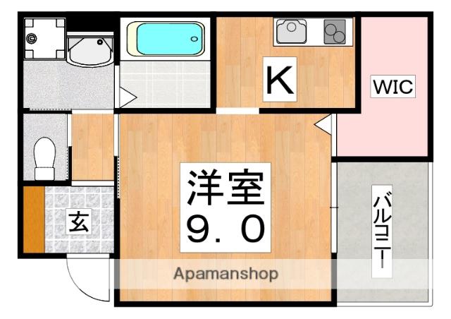 ディアコート矢田(1K/3階)の間取り写真