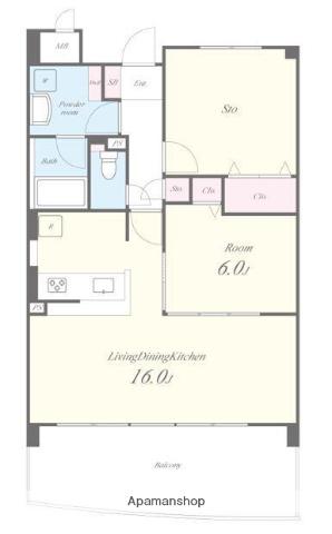 カーサベージュⅡ(2LDK/3階)の間取り写真