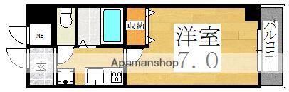 グランディール阪南町Ⅱ番館(1K/9階)の間取り写真