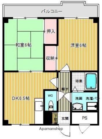 コンホルト公園南(2DK/2階)の間取り写真