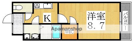 フジパレス杉本町3番館(1K/1階)の間取り写真