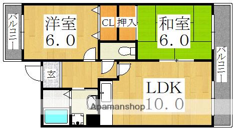 エタプハコネ(2LDK/6階)の間取り写真