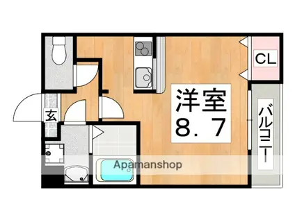 フジパレス駒川中野(ワンルーム/2階)の間取り写真