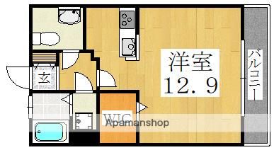 MSレトア(ワンルーム/1階)の間取り写真
