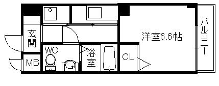セントラルステージ(1K/5階)の間取り写真