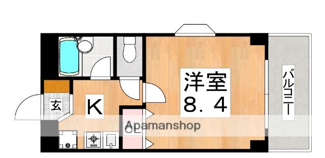 スペースイン田辺(1K/4階)の間取り写真