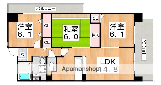 コレンテ(3LDK/3階)の間取り写真