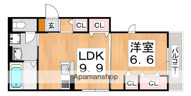 エスト・ヴィヴァーチェ(1LDK/3階)の間取り写真