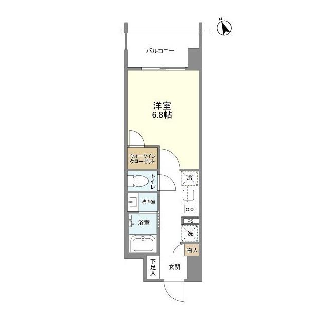 リビオメゾン西天満(1K/11階)の間取り写真