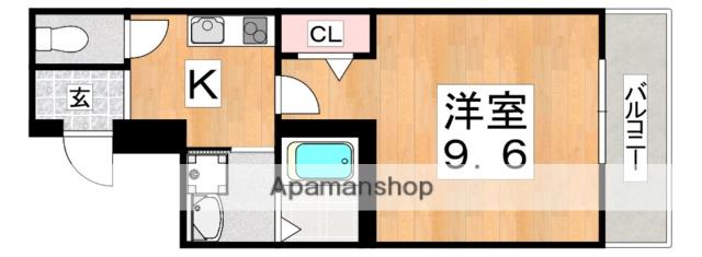 フジパレス喜連西2番館(1K/1階)の間取り写真