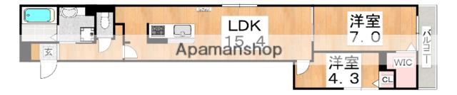 グランジュテⅡ(2LDK/2階)の間取り写真