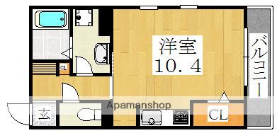 プライムコート(ワンルーム/2階)の間取り写真