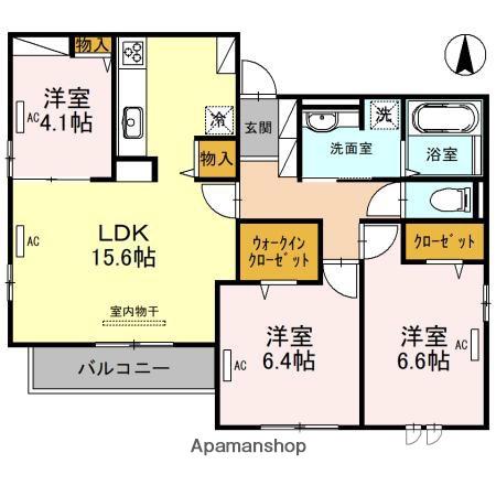 CLASHIST清水丘 イースト(3LDK/3階)の間取り写真