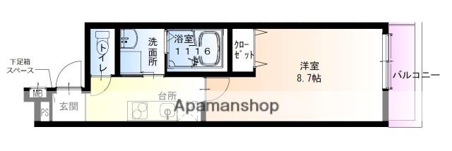 フジパレス長原駅西Ⅴ番館(1K/1階)の間取り写真