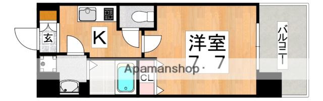 BADGE昭和町(1K/2階)の間取り写真