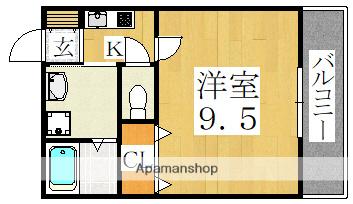 クレスト鷹合(1K/3階)の間取り写真
