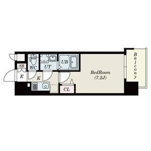 ATTIRANT西三国(1K/4階)の間取り写真