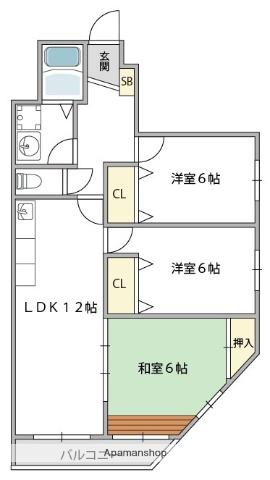 コンフォール長吉(3LDK/4階)の間取り写真