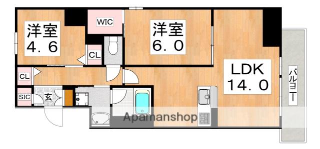 M-STYLE(2LDK/7階)の間取り写真