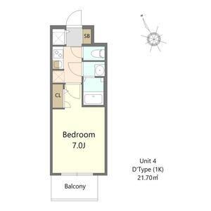 S-RESIDENCE堺浜寺BROAD(1K/7階)の間取り写真