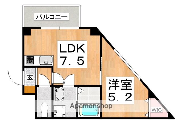 カルム共栄(1LDK/1階)の間取り写真