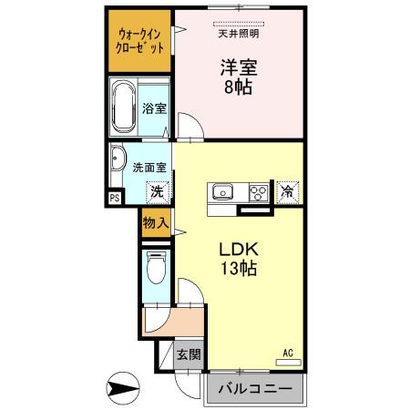 グランメゾン(1LDK/1階)の間取り写真