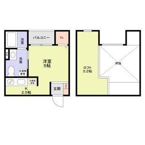 ドメーヌ堺(ワンルーム/1階)の間取り写真