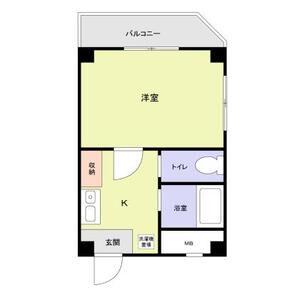 ええハウス(1K/2階)の間取り写真