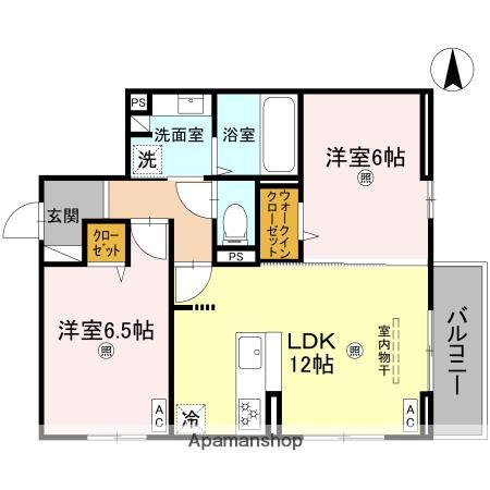 D-ROOM東住吉区南田辺(2LDK/2階)の間取り写真
