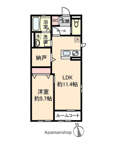 アドバンスグナーデ(1LDK/1階)の間取り写真