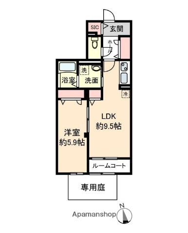 アドバンスグナーデ(1LDK/1階)の間取り写真