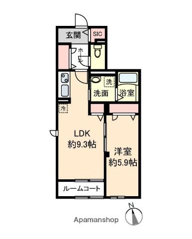 アドバンスグナーデ(1LDK/2階)の間取り写真