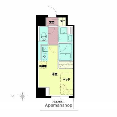 セルン新町(ワンルーム/7階)の間取り写真