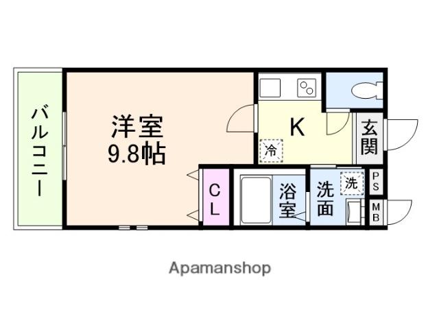 平野区加美東5丁目フジパレス(1K/2階)の間取り写真